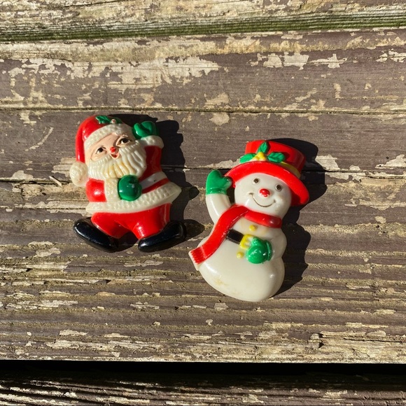 Vintage | Holiday | Vintage Set Of Two Christmas Refrigerator Magnets ...